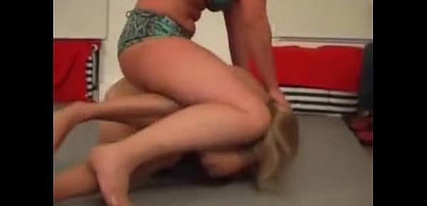  Karina vs Julia topless wrestling